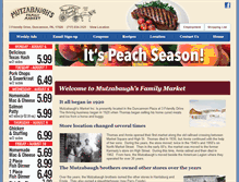Tablet Screenshot of mutzabaughsmarket.com